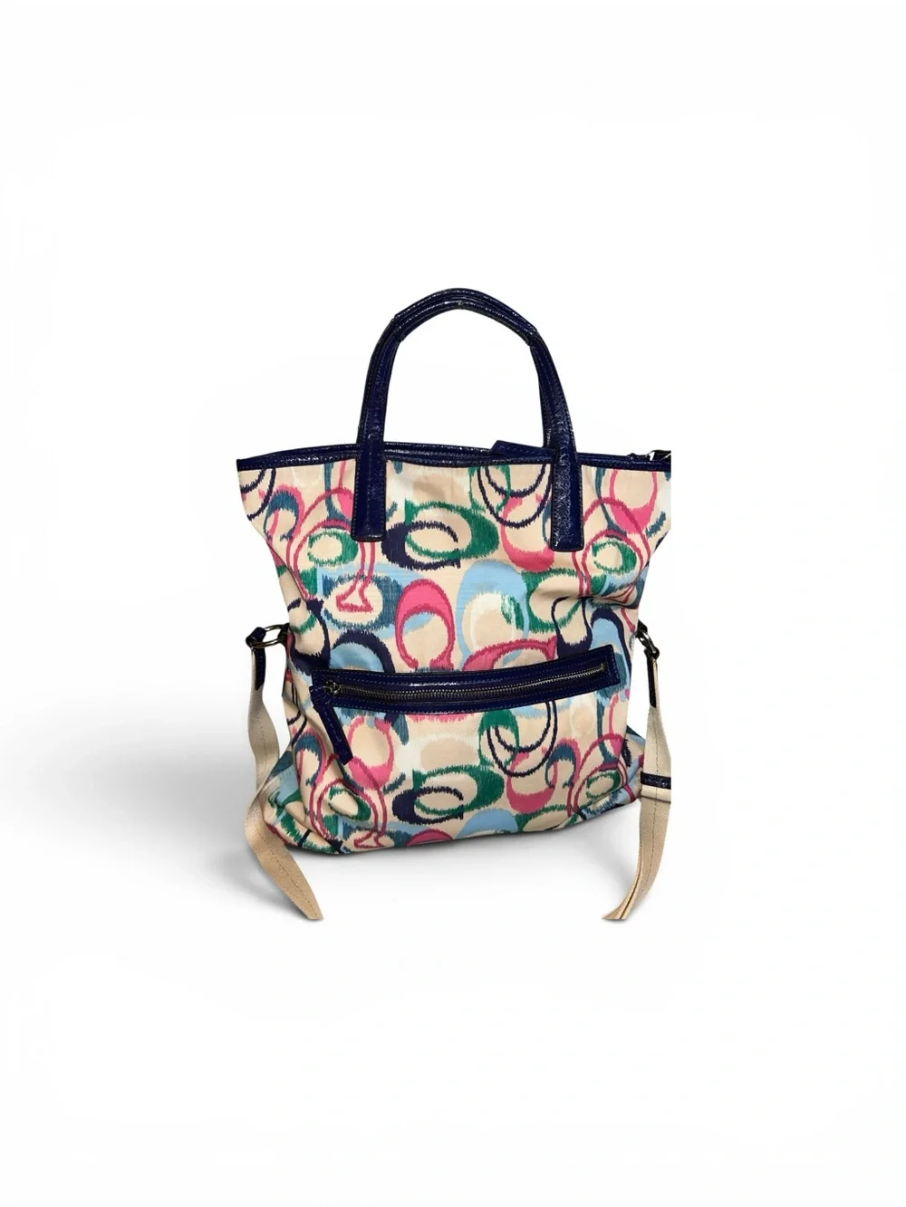 Like new Coach Signature Ikat Foldover Tote